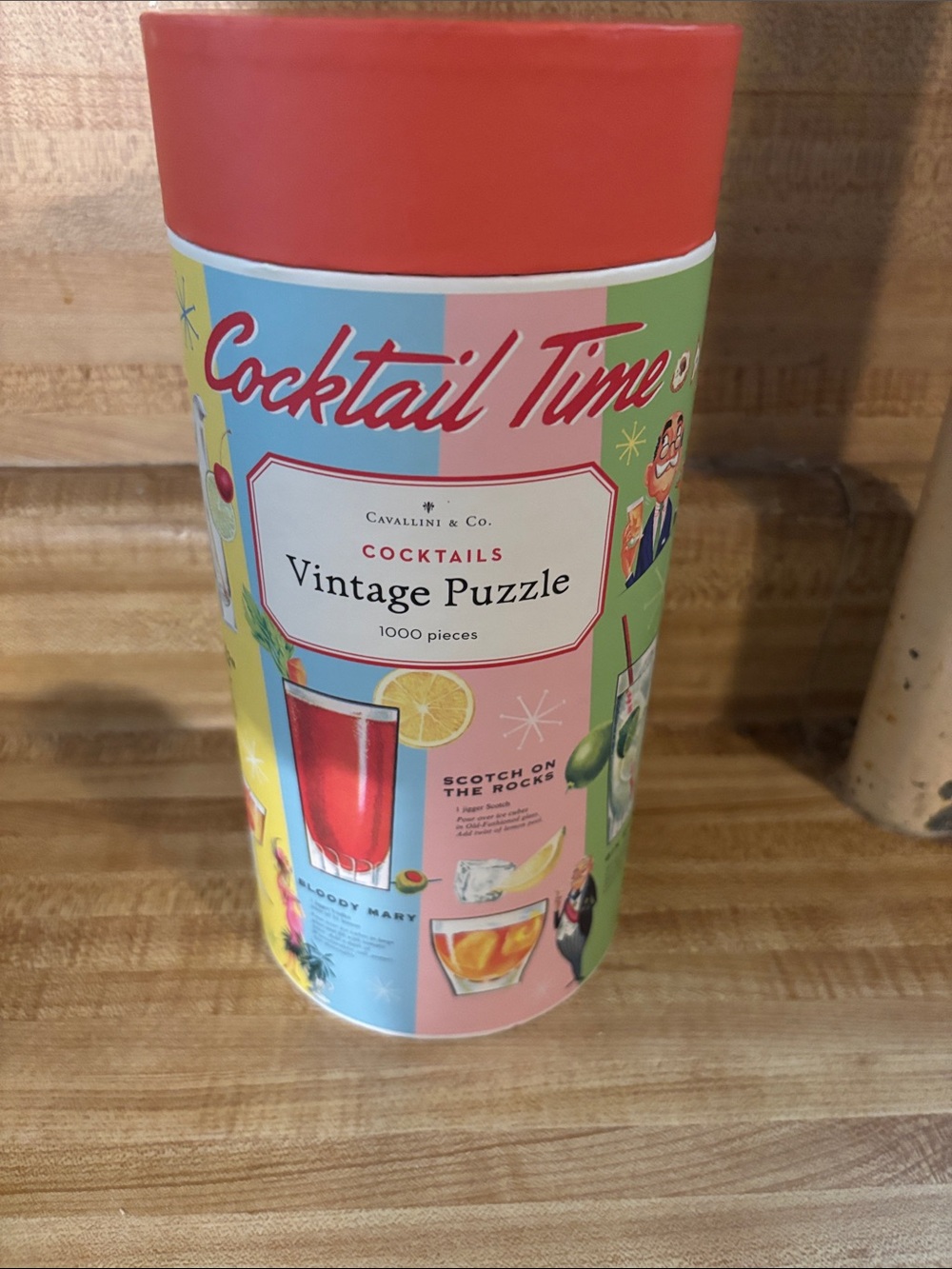Cavallini & Co. Cocktail Time Vintage Puzzle - Red